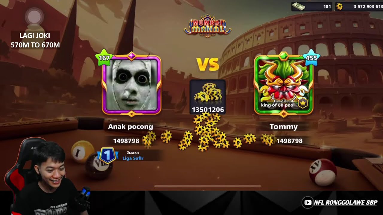 8 Ball Pool 0 COIN  to 100M COIN😎