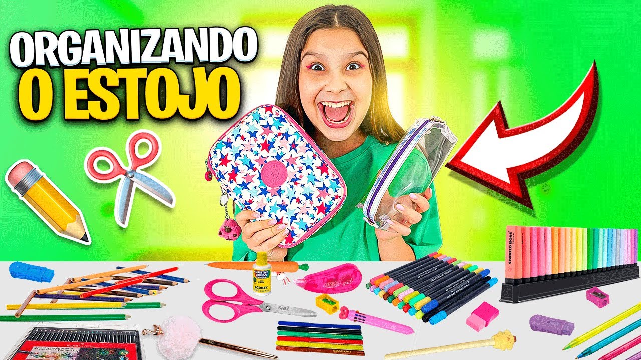 ORGANIZANDO MEU MATERIAL ESCOLAR *montei um estojo novo