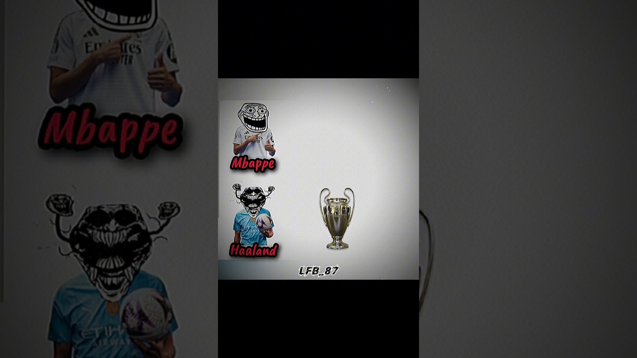 Mbappe🇫🇷 vs Haaland🇳🇴in the trophies🏆🔥#shorts #mbappe #haaland #trophy #goat #comperison