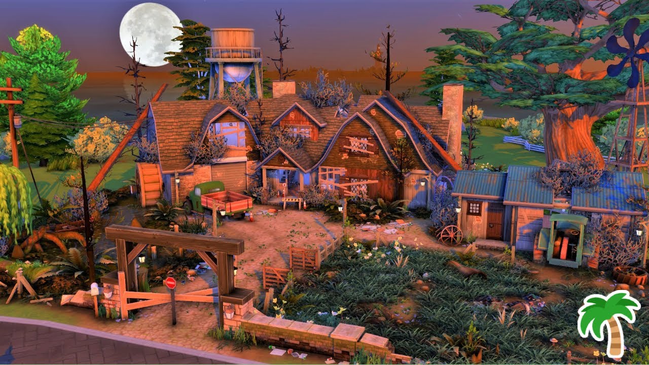 Tumbledown Starter Farm 🔨 Fixer Upper | The Sims 4 Speed Build | No CC