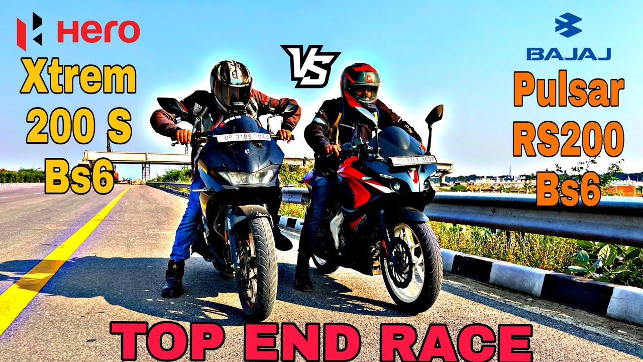 Bajaj Pulsar RS200 Bs6 Vs Hero Xtrem 200 S Bs6 💥 [ Drag Race ] Ye kya hua Hero Ke sath😳 Ashish AKC