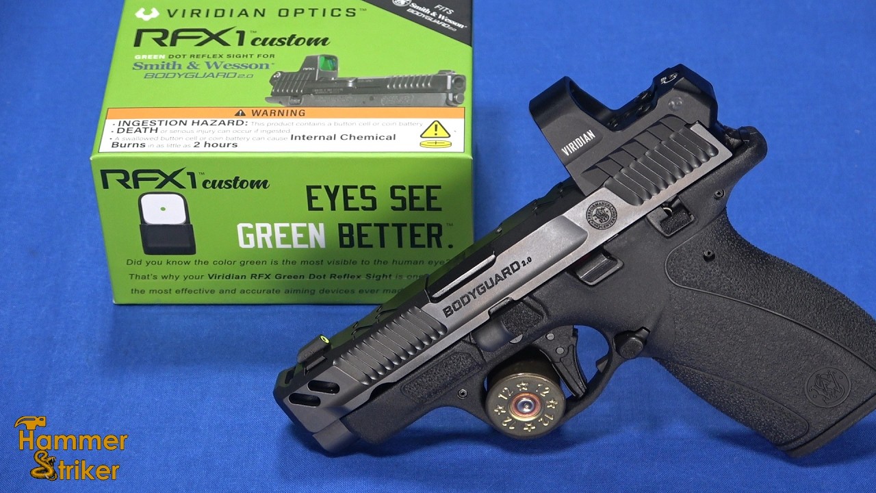 Коллиматорный прицел с зеленой точкой для S&W Bodyguard 2.0 - Veridian RFX1 Custom
