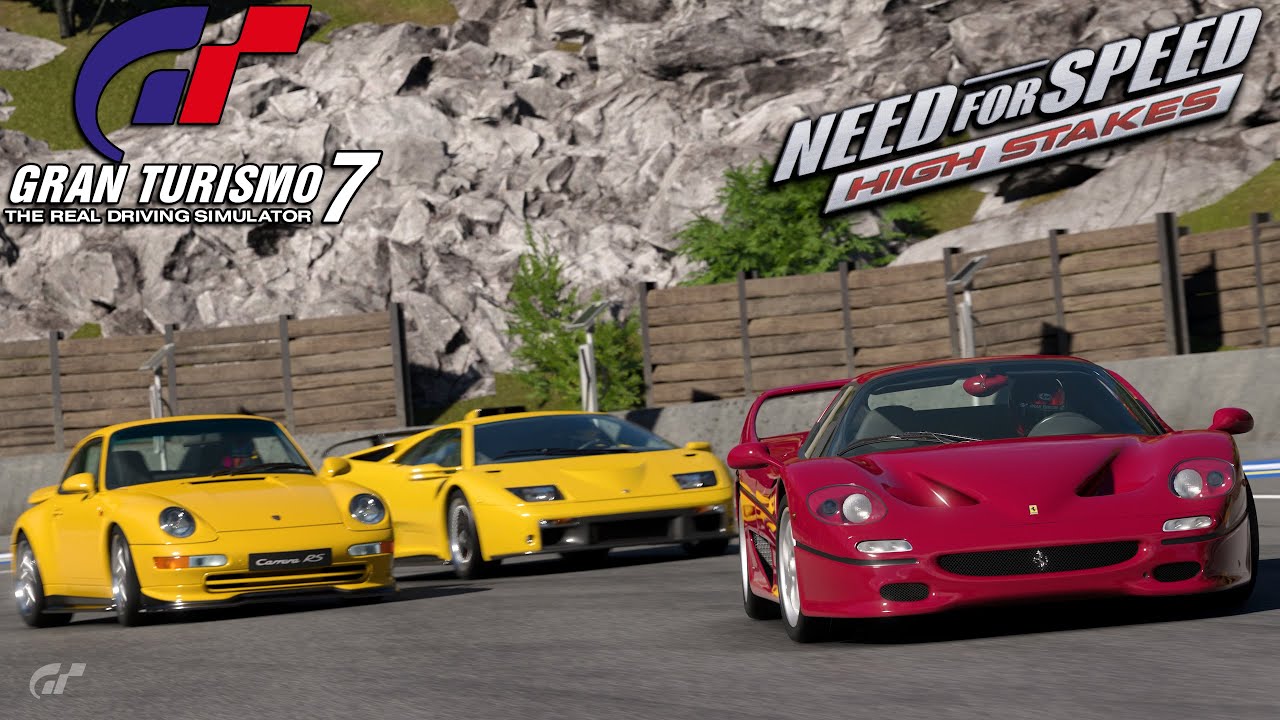 NFS High Stakes but it's Gran Turismo 7 | F50 vs Diablo vs 911 [PS5 4K]