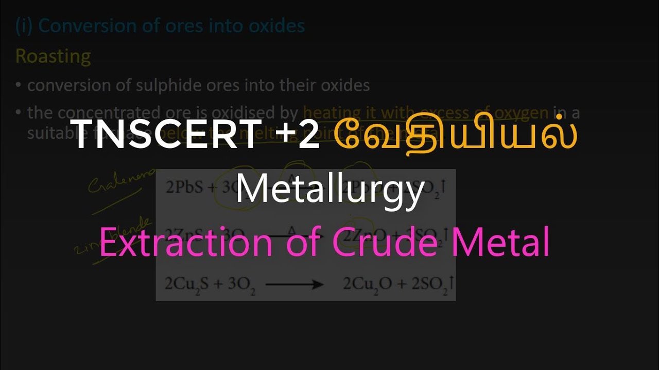 8.Chemistry | Metallurgy | Extraction of Crude Metal | Roasting