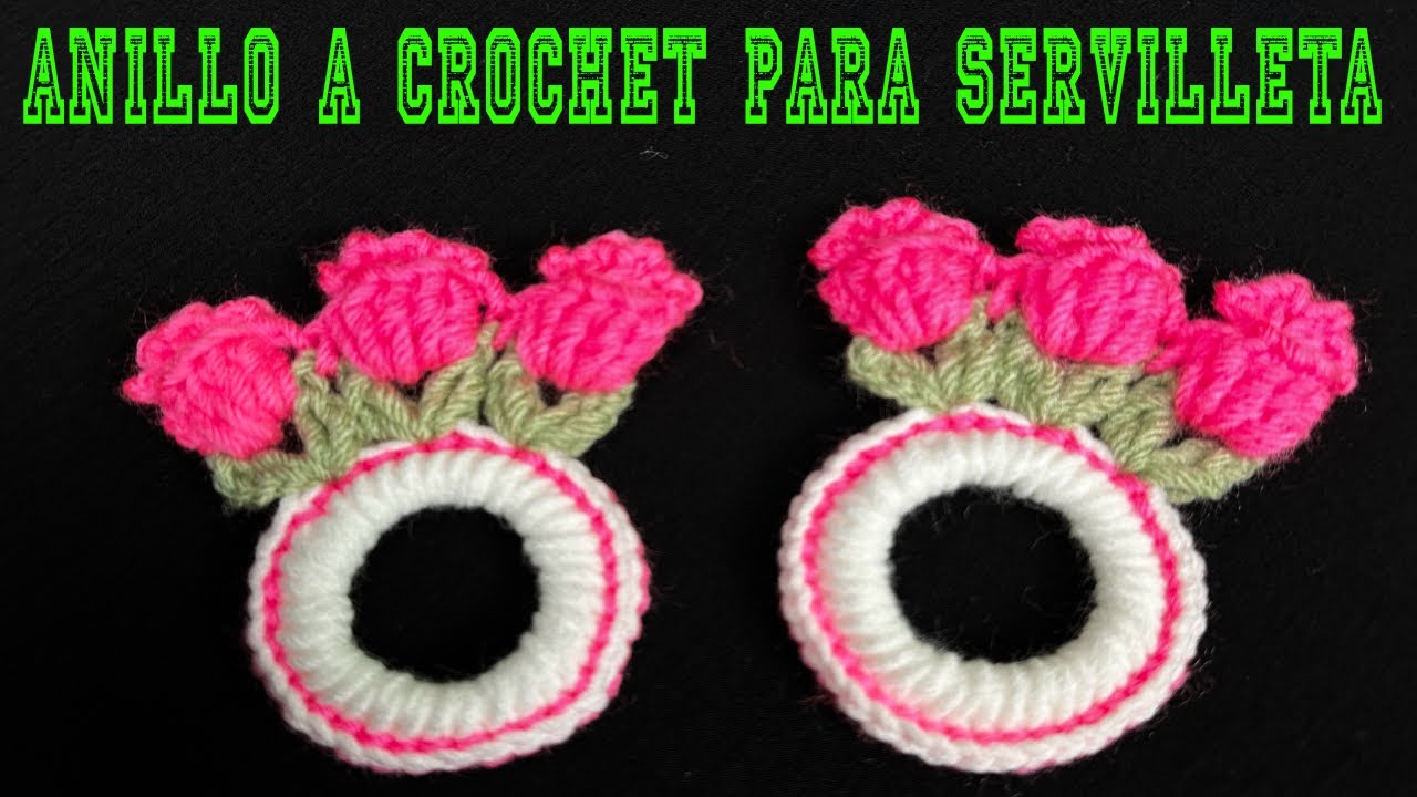 PASO A PASO PARA TEJER ANILLO A CROCHET PARA SERVILLETAS