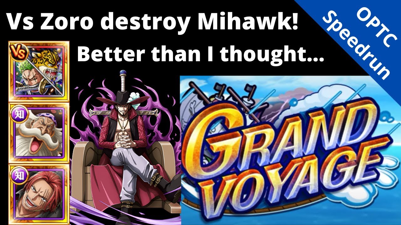 Vs Zoro defeats GV Mihawk lv 5 in just three taps! Fugar with the carry? OPTC Grand Voyage