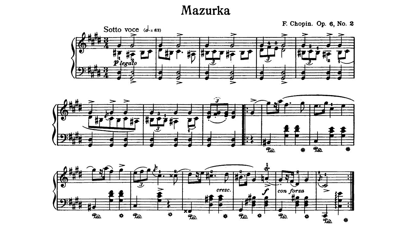Chopin: Mazurka in C sharp minor Op. 6 No. 2 - Jan Ekier, 1987