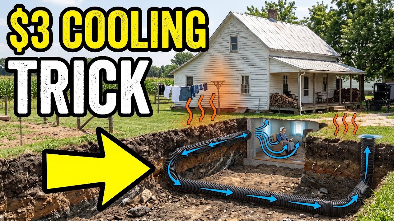 This $3 Amish Underground Earth Berm Trick Saves 70% on Cooling Bills Permanently.
