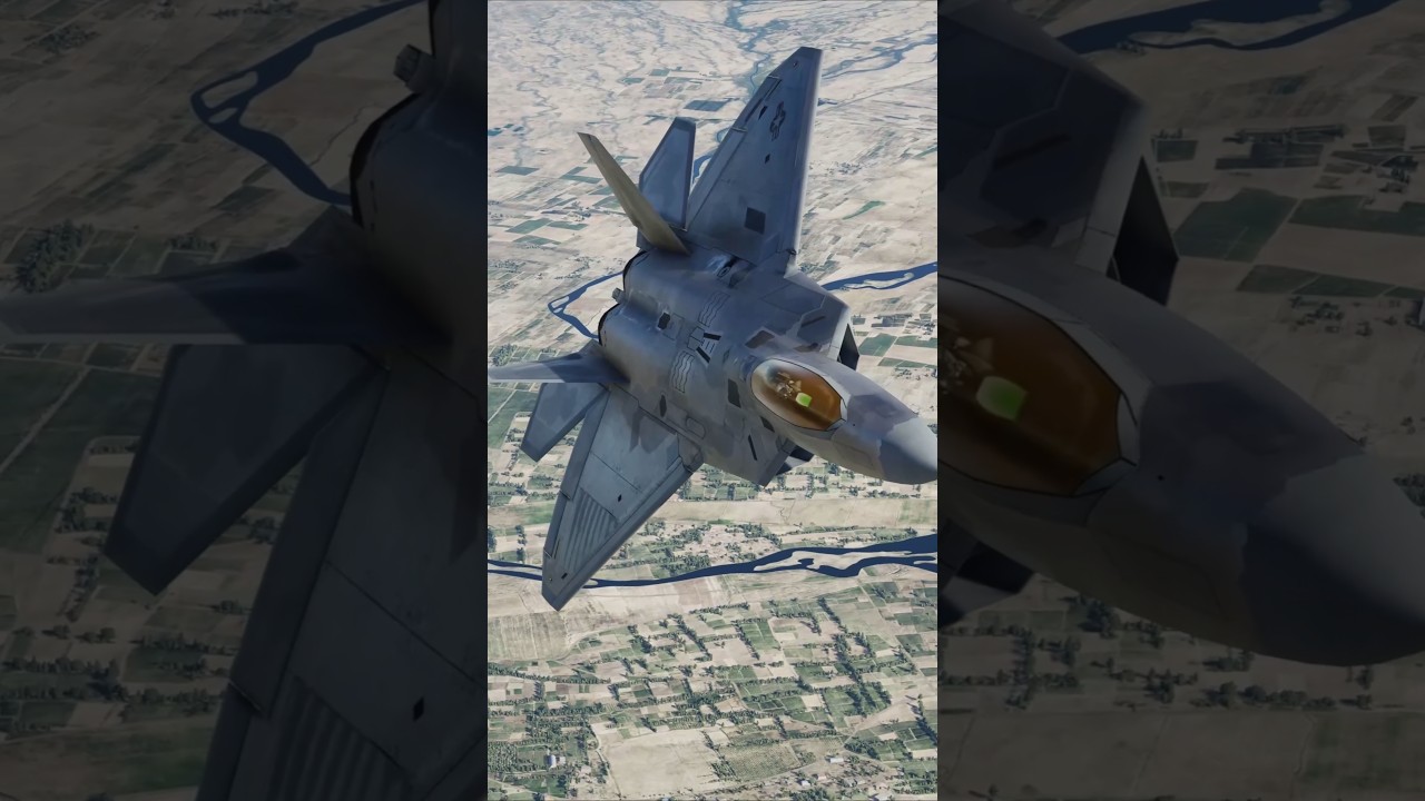 F-22 Raptor lays down the law with a well-timed air-to-air missile #dcs