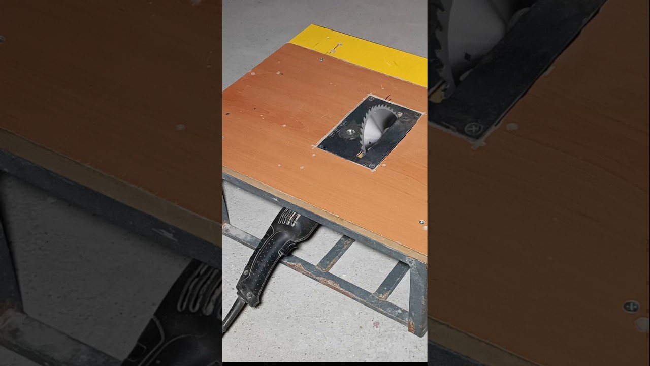 Table saw with angle grinder