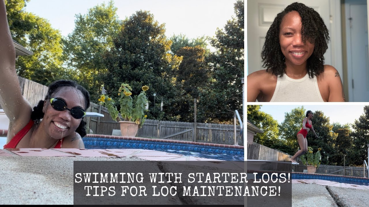 SWIMMING WITH STARTER LOCS | TIPS FOR LOC MAINTENANCE | MICROLOCS JOURNEY