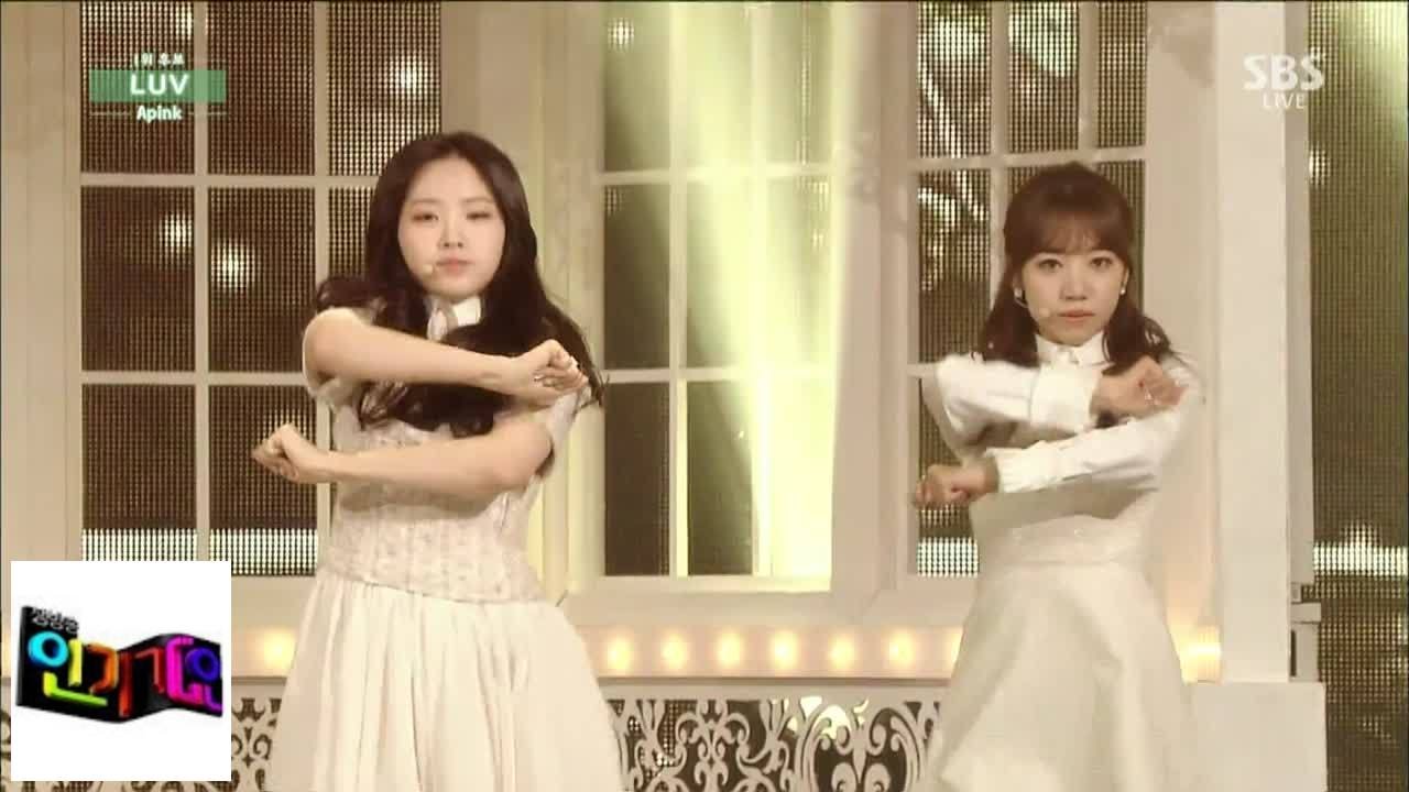 [A-розовый] LUV (Любовь) @ Популярная песня Inkigayo 141214