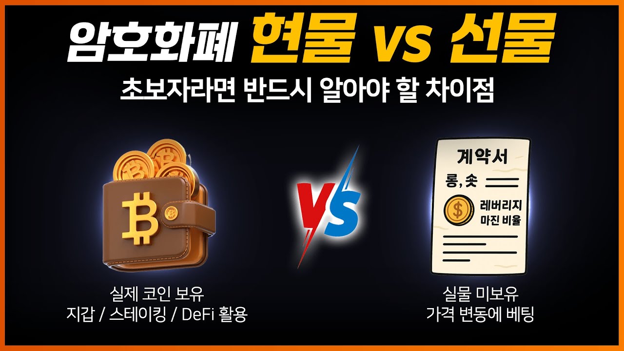 코인 현물 선물 차이, 딱 3가지로 끝내는 완벽 이해법