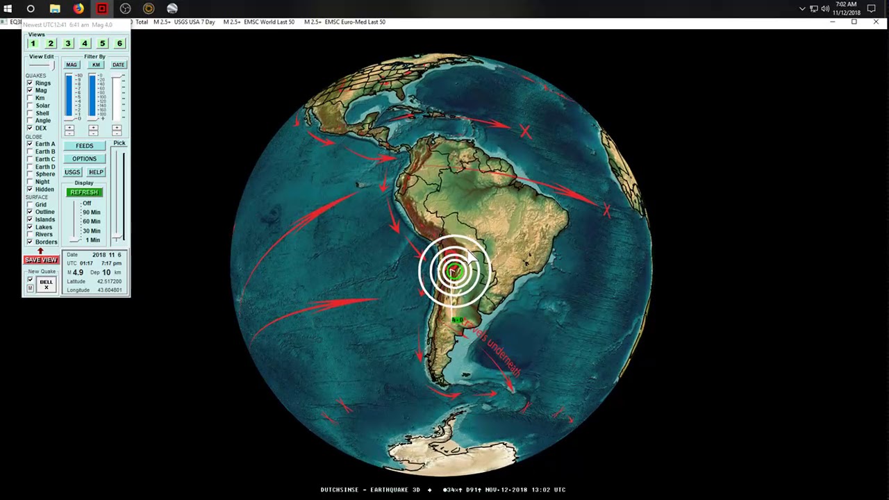 11/12/2018 -- Earthquake Update -- Seismic unrest in Pacific -- West Coast USA possible large EQ