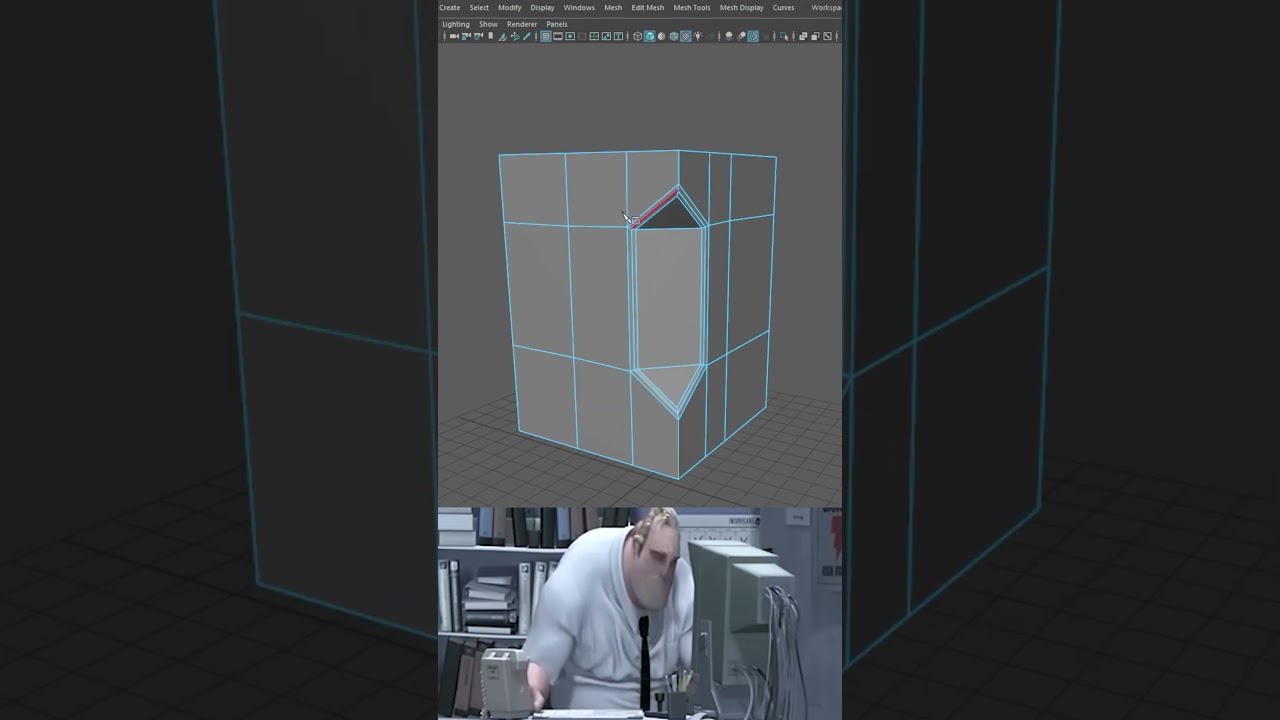 Maya Hard Surface | Topology Modeling Tutorial In Under 1 Minute #mayatutorial #3dtips #shorts