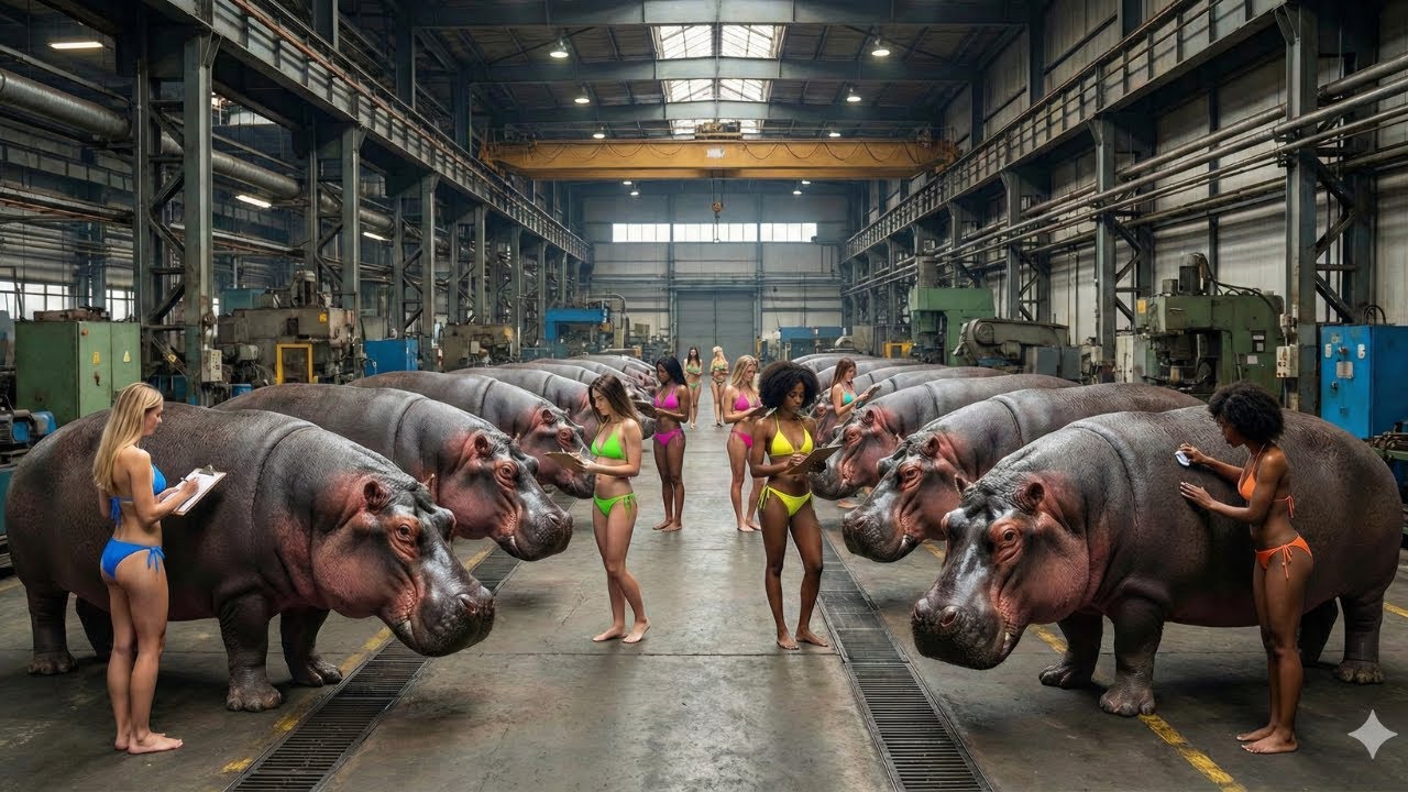 Inside a Modern Hippo Milk Production Process Factory: The Secret of Pink Gold.