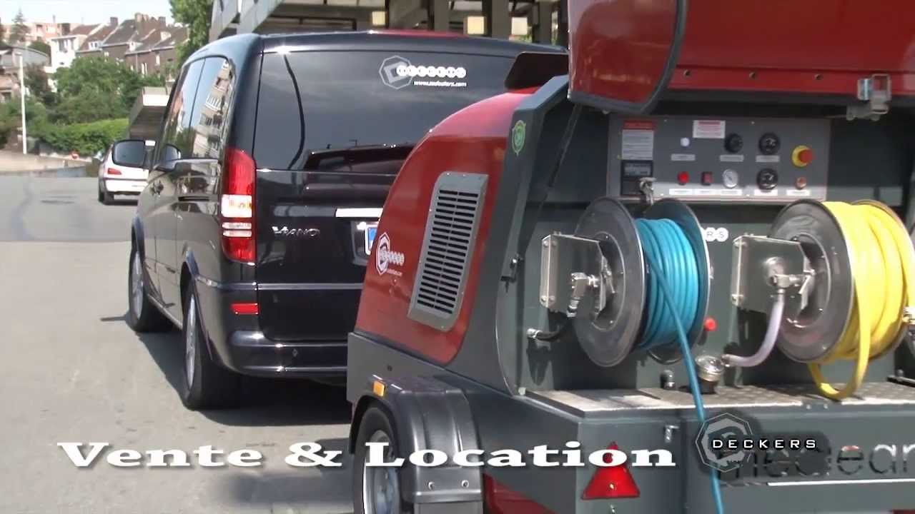 Machine haute pression eau chaude et vapeur - Remorque de nettoyage Deckers