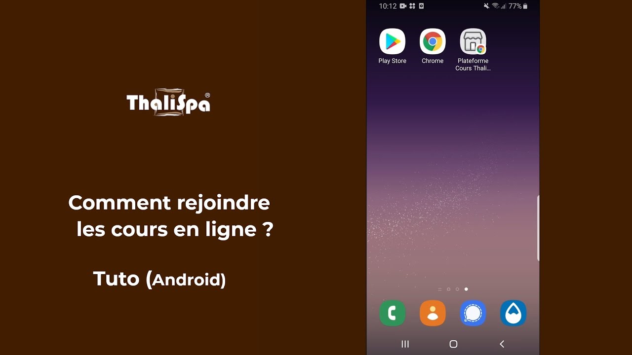 Comment rejoindre les cours en ligne depuis un Smartphone/Tablette ANDROID ?