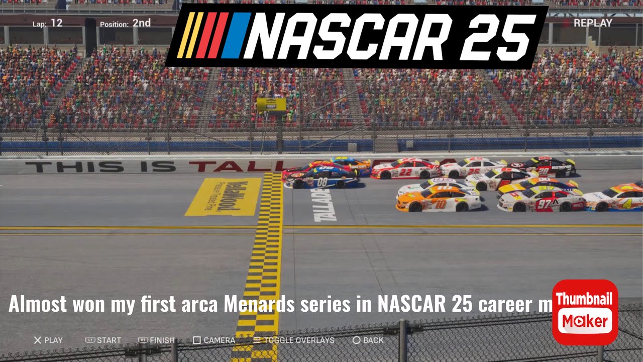 NASCAR 25 arca Menards series part 2 career mode upgrading car changes almost got my first win 
