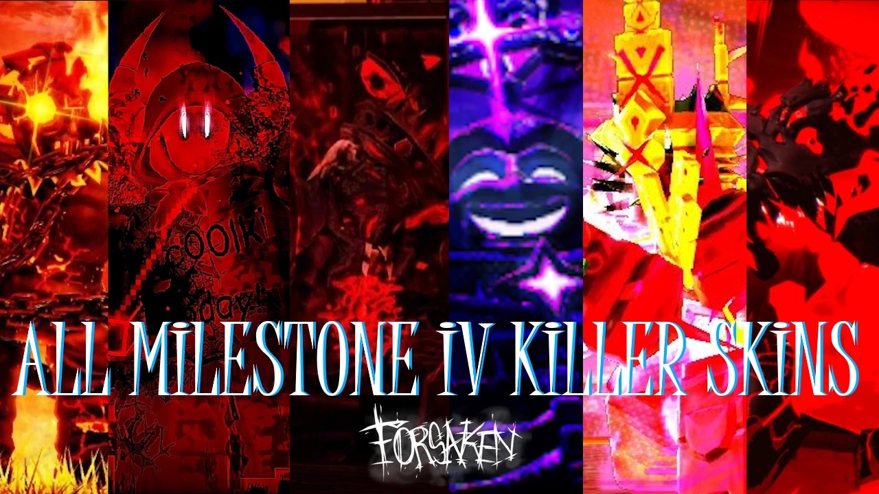 Winning with all Milestone IV killer skins | Roblox Forsaken