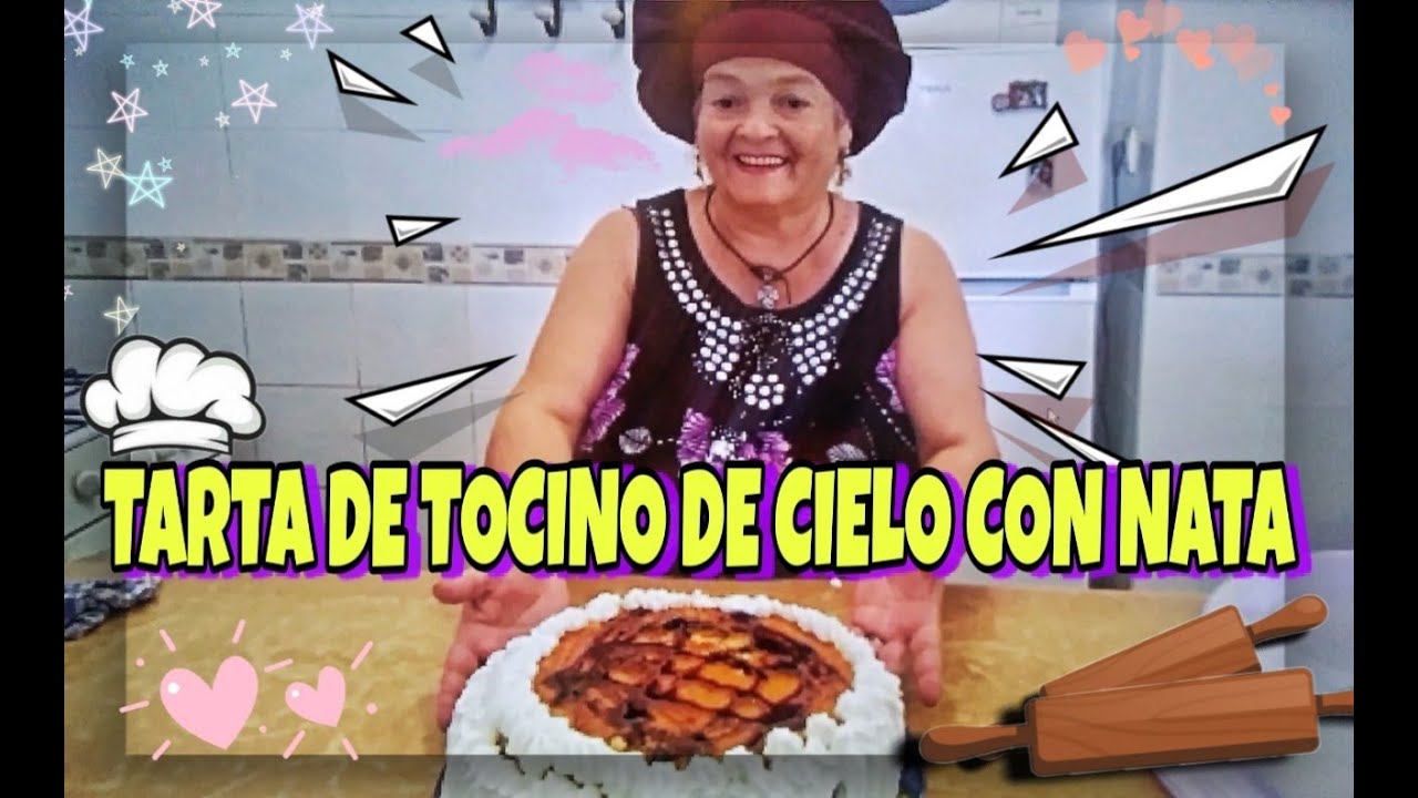 Tarta de Tocino de CIELO con nata y nueces 😊 cocina dulces fácil  con María 🍰
