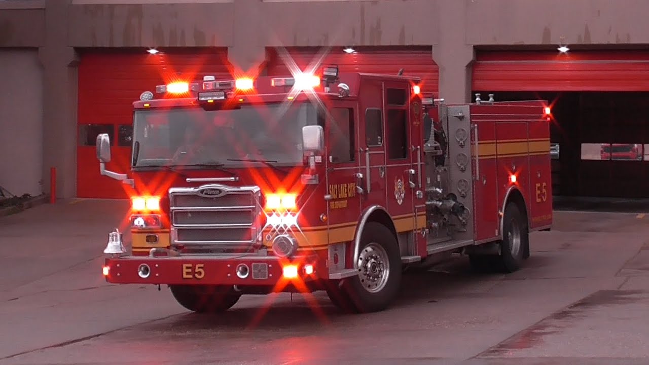 Salt Lake City Fire Engine 5 Responding