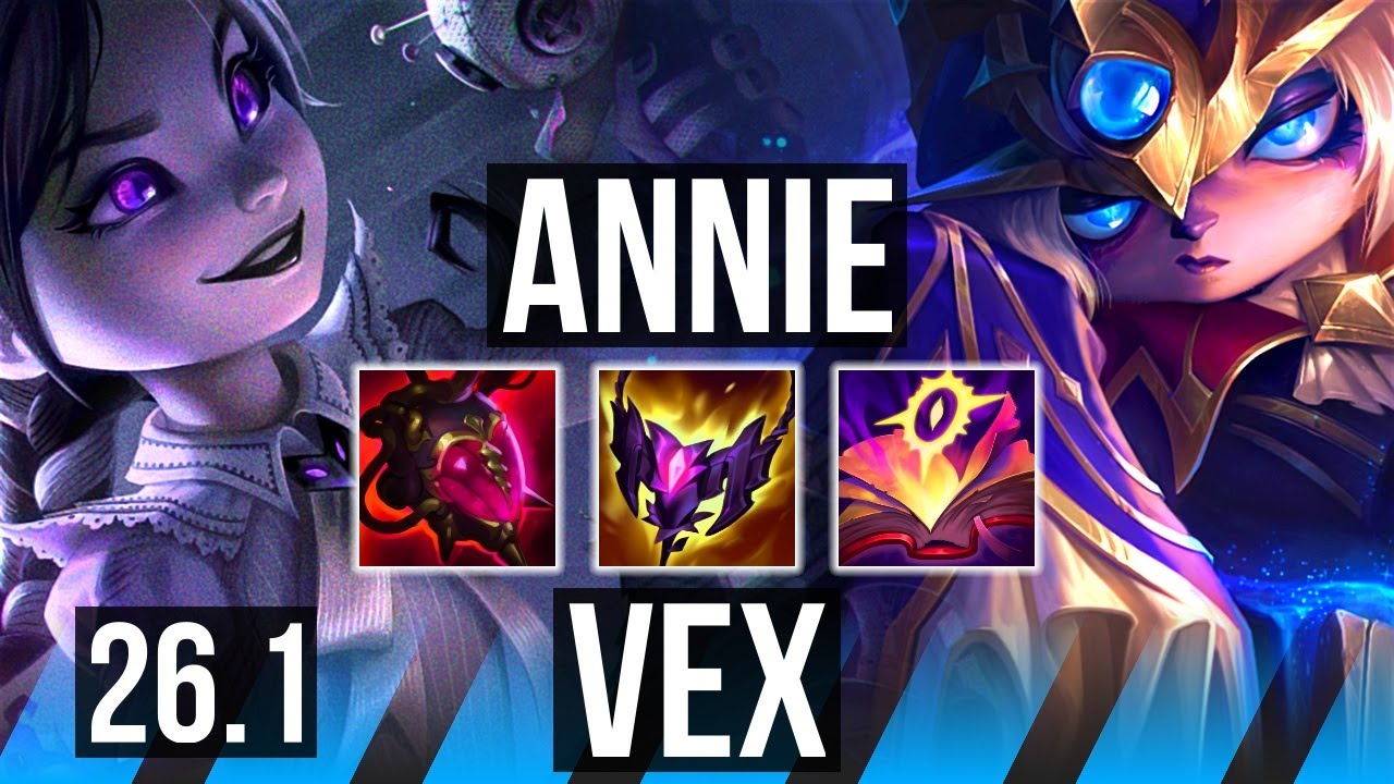 ANNIE vs VEX (MID) | Good KDA: 18/1/11, 51K damage, First Strike | KR Master | 26.1