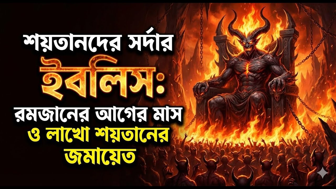 শয়তানদের সর্দার ইবলিস রমজান আসার আগের মাস লাখো শয়তানের জমায়েত করেন কেন 😱? শুনলে চোখ কপালে উঠবে