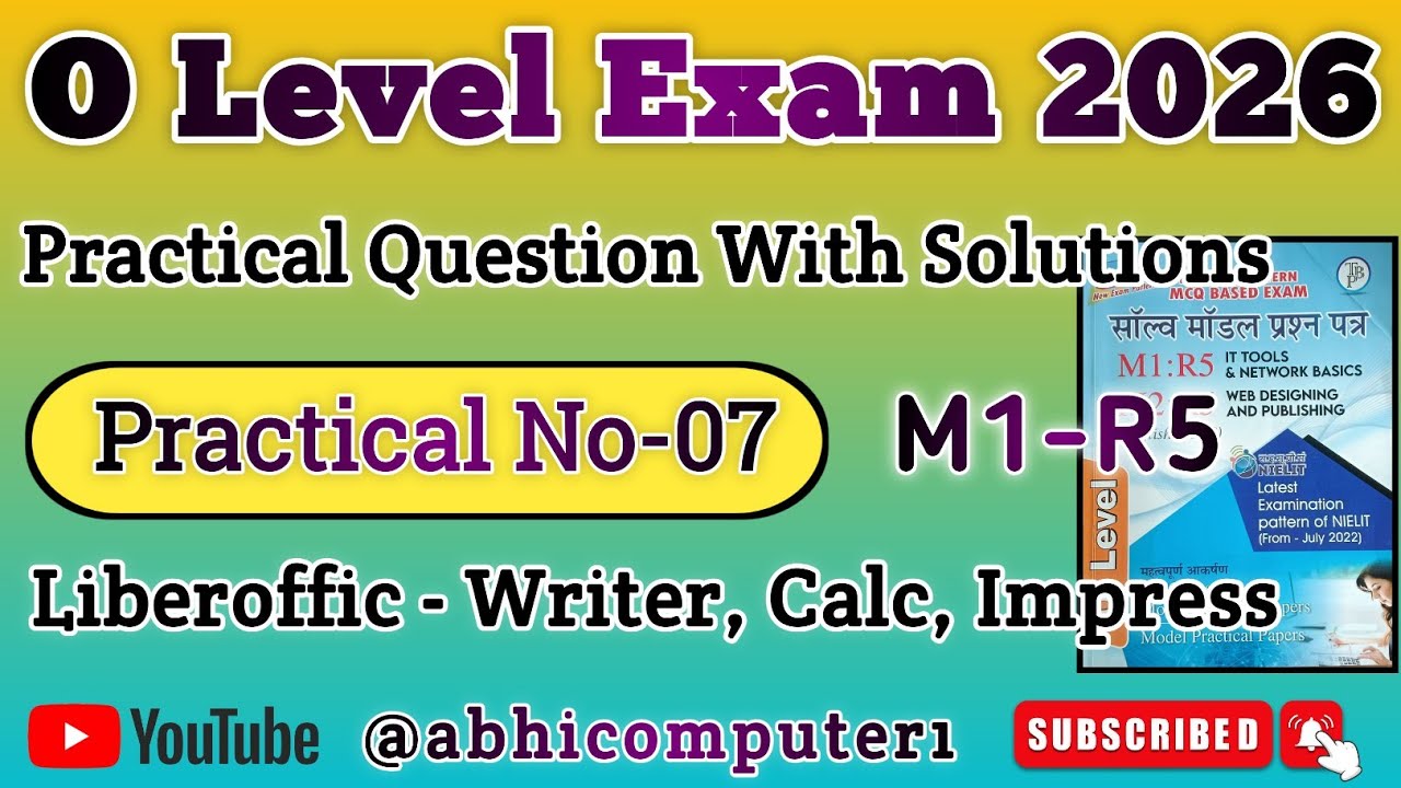 O Level M1 R5 Practical Question 2026 O level ka practical questions #Olevel