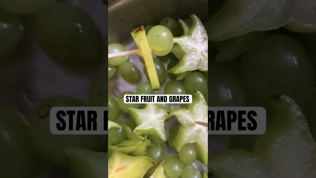STAR FRUIT AND GRAPES 😀 #starfruit #grape #shorts