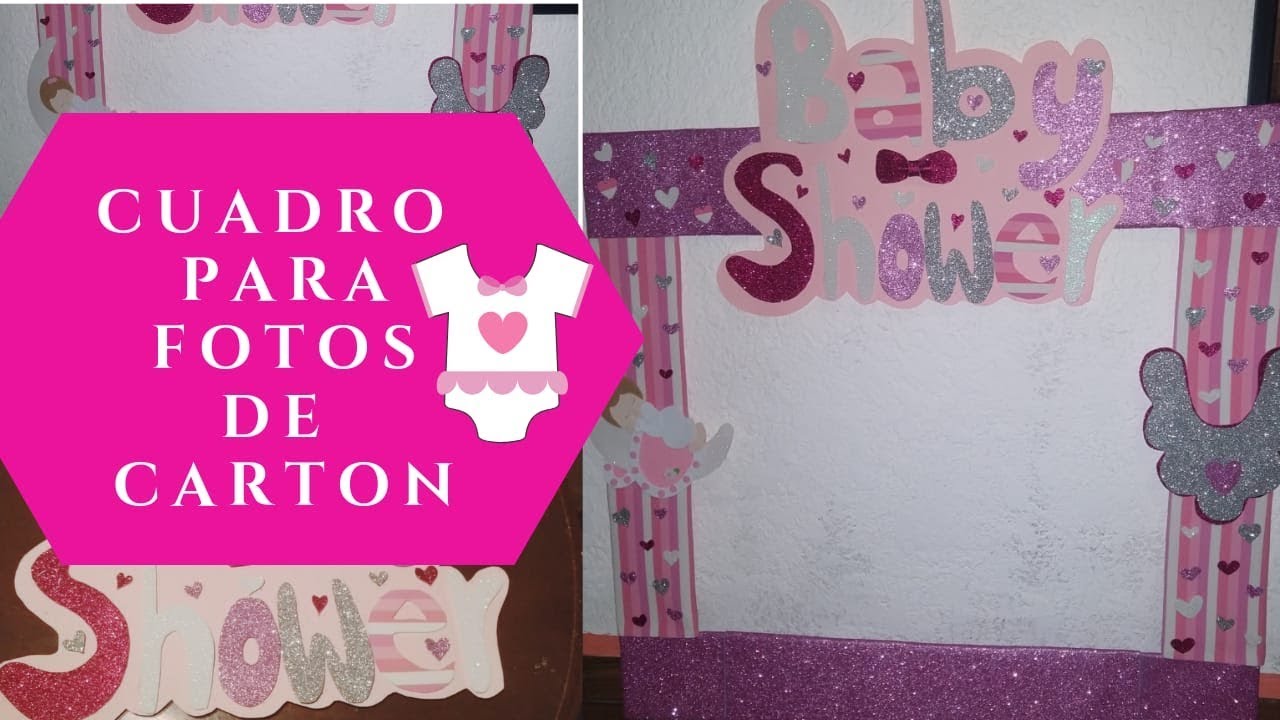 COMO HACER MARCO GIGANTE PARA FOTOS DE CARTON || BABY SHOWER