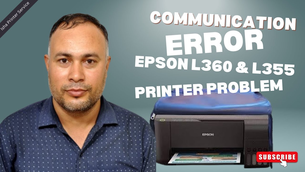 Communication Error Epson L360 & L355 Printer problem || problem Solve 💯%