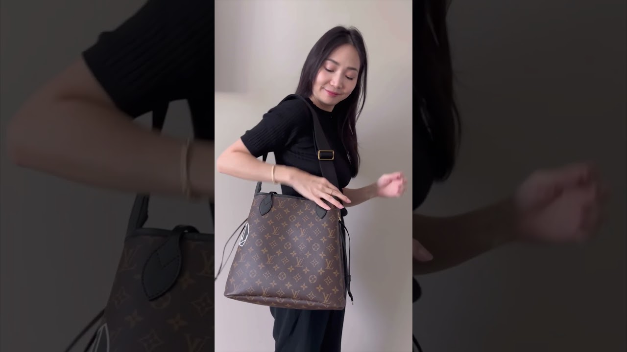 Converting a LV Neverfull Tote Bag into a Crossbody Neo Noe Bag! 😲 #shortsfeed #lvbag