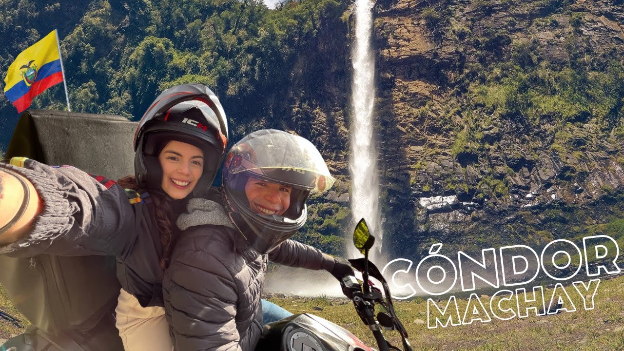 CASCADA CÓNDOR MACHAY: una maravilla MUY CERCA de Quito🇪🇨l Viajando en moto por Ecuador 🏍️- Geleocos