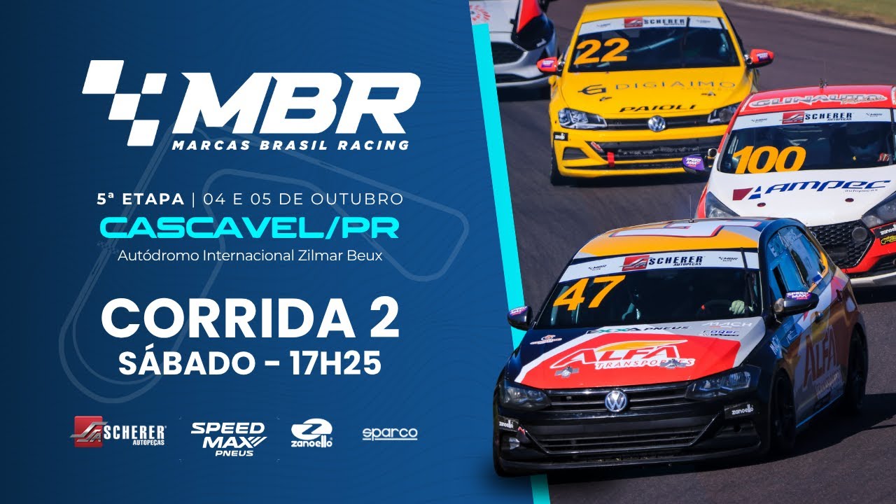 [AO VIVO] MBR 1.6 - Corrida 2 - 5&ordf; Etapa &ndash; Cascavel/PR | Marcas Brasil Racing 2025