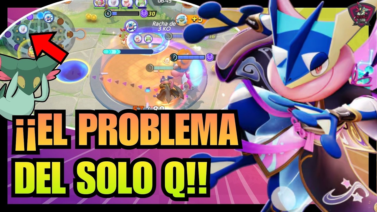 EL PROBLEMA DEL SOLO Q🥵MEJORES OBJETOS Y MEDALLAS⭐BUILD GRENINJA POKEMON UNITE