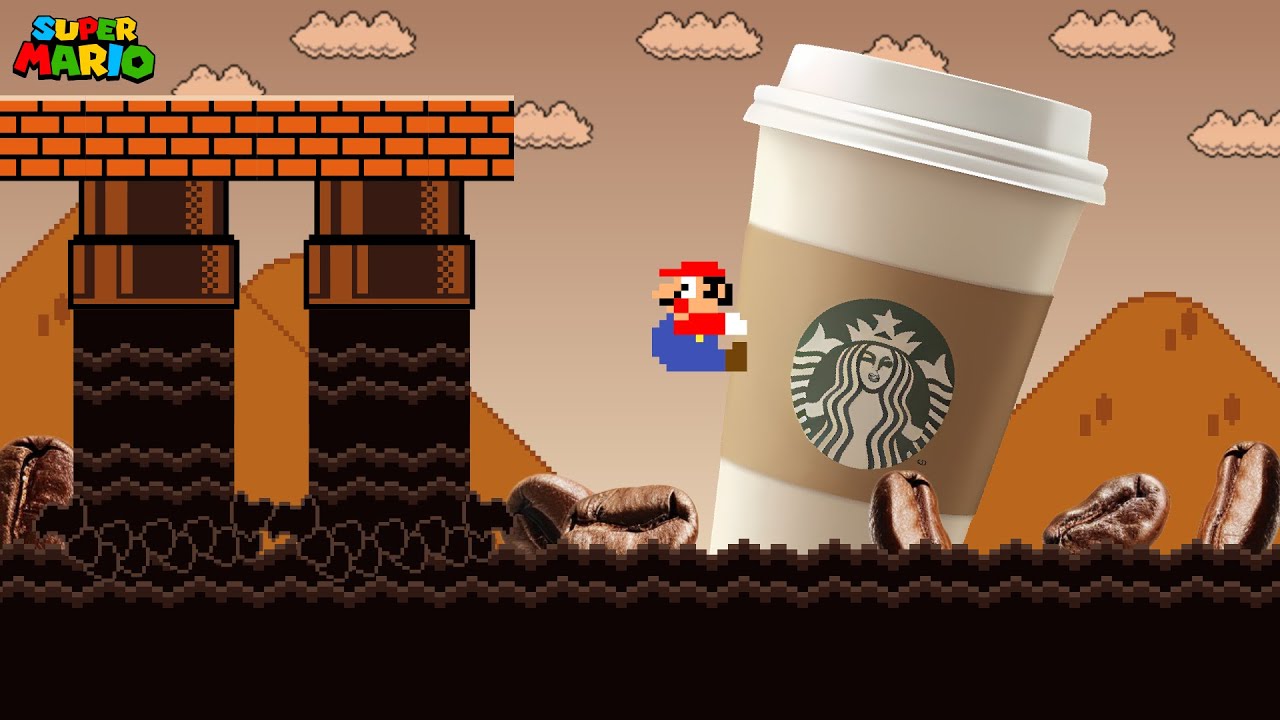 Super Mario Bros., but the Floor is COFFEE...