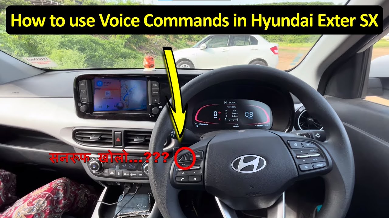 How to use voice commands in Hyundai Exter Voice Assistant open sunroof? Google assistant and SIRI