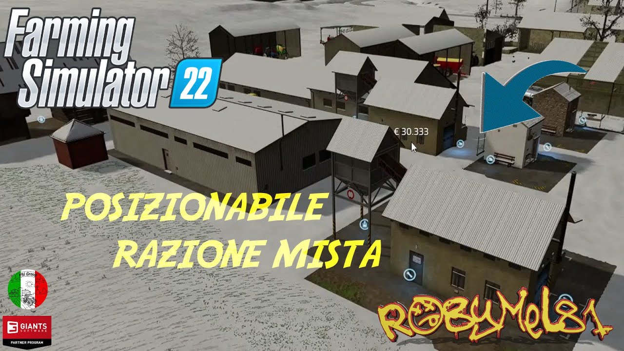 FARMING SIMULATOR 22 - THE OLD STREAM FARM - 61 - Posizionabile per Razione Mista