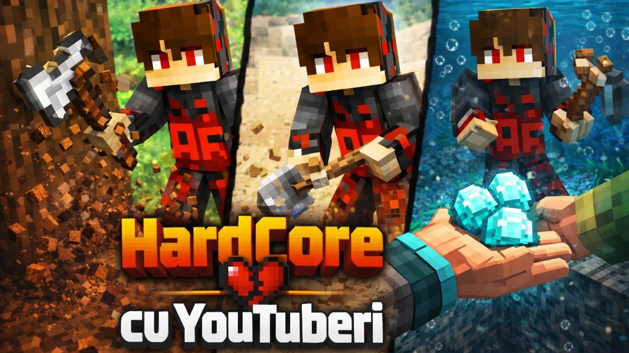 Minecraft Hardcore Cu Youtuberi Adunam Materiale Si Am Primit Diamante
