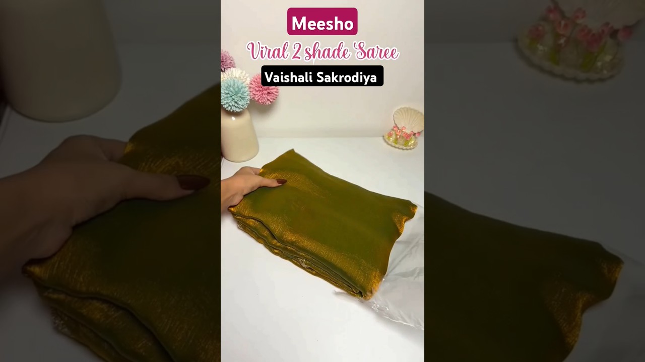 Meesho Most Viral 2 Shade Saree Under-₹520😍🌸Link Check My Community Post 