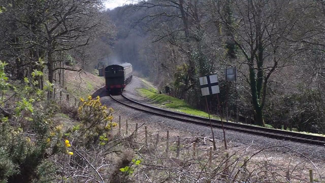 GWR 4160 PASSING LOWER VEXFORD WEST SOMERSET RAILWAY 7TH APRIL 2010