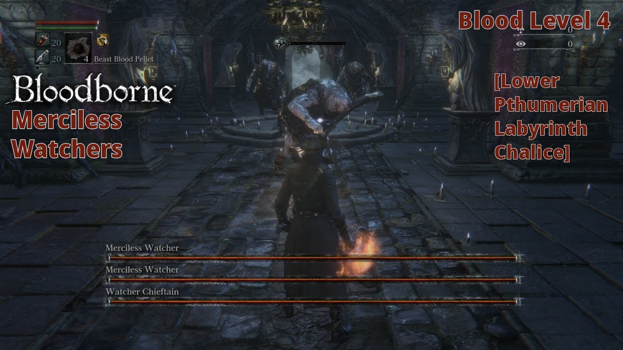 Bloodborne - BL4 | Merciless Watchers [Lower Pthumerian Labyrinth Chalice] (Hitless)