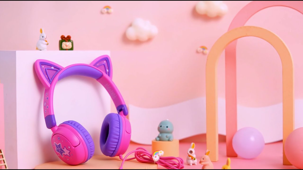 Lovely Cat Ear Kids Headphones HS25