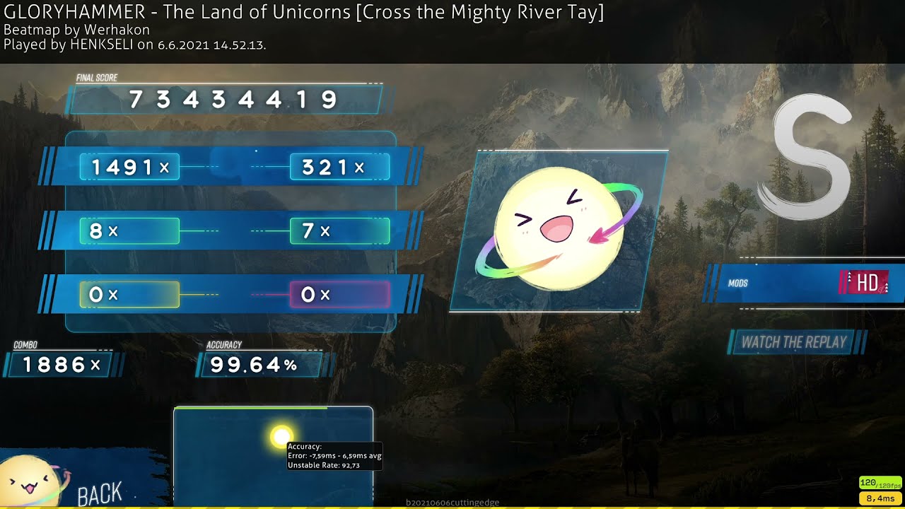 HENKSELI | GLORYHAMMER - The Land of Unicorns [Cross the Mighty] +HD 99.64% FC 578pp (if ranked)
