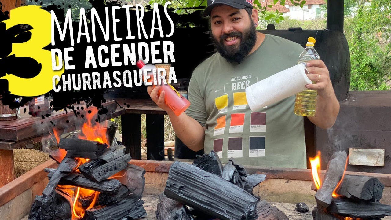 Como acender churrasqueira, rápido, barato e seguro.
