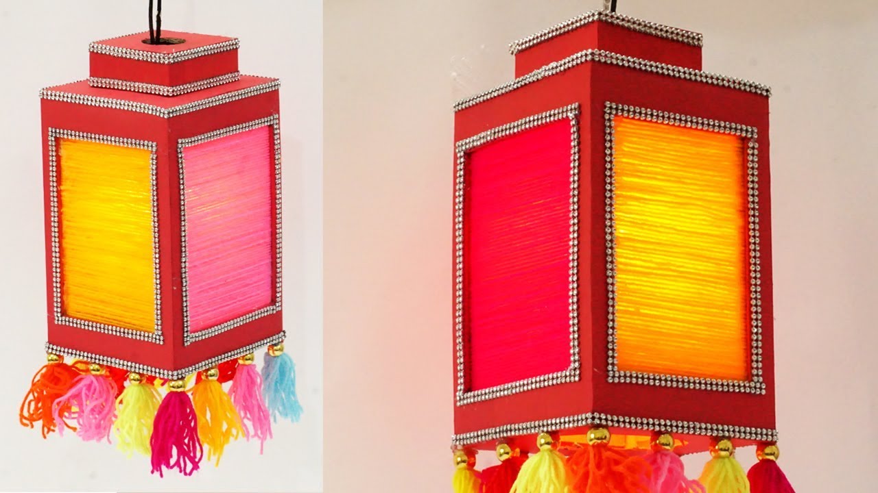 कैसे बनायें पुरानी Wool का इस्तेमाल करके ये सुंदर Diwali Lamp | Handmade Diwali Lantern