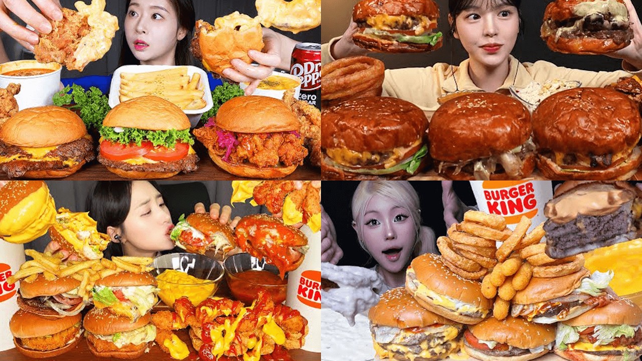 eating burger Asmr Mukbang | Mukbangers Eating Burger Compilations 5x Speed! | speed eating show
