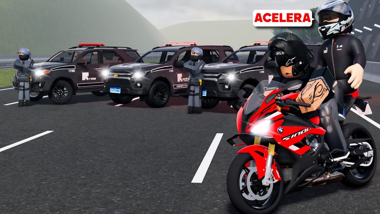 ROBLOX O DIA QUE A POLICIA FECHOU A RUA DO GRAU DE MOTO
