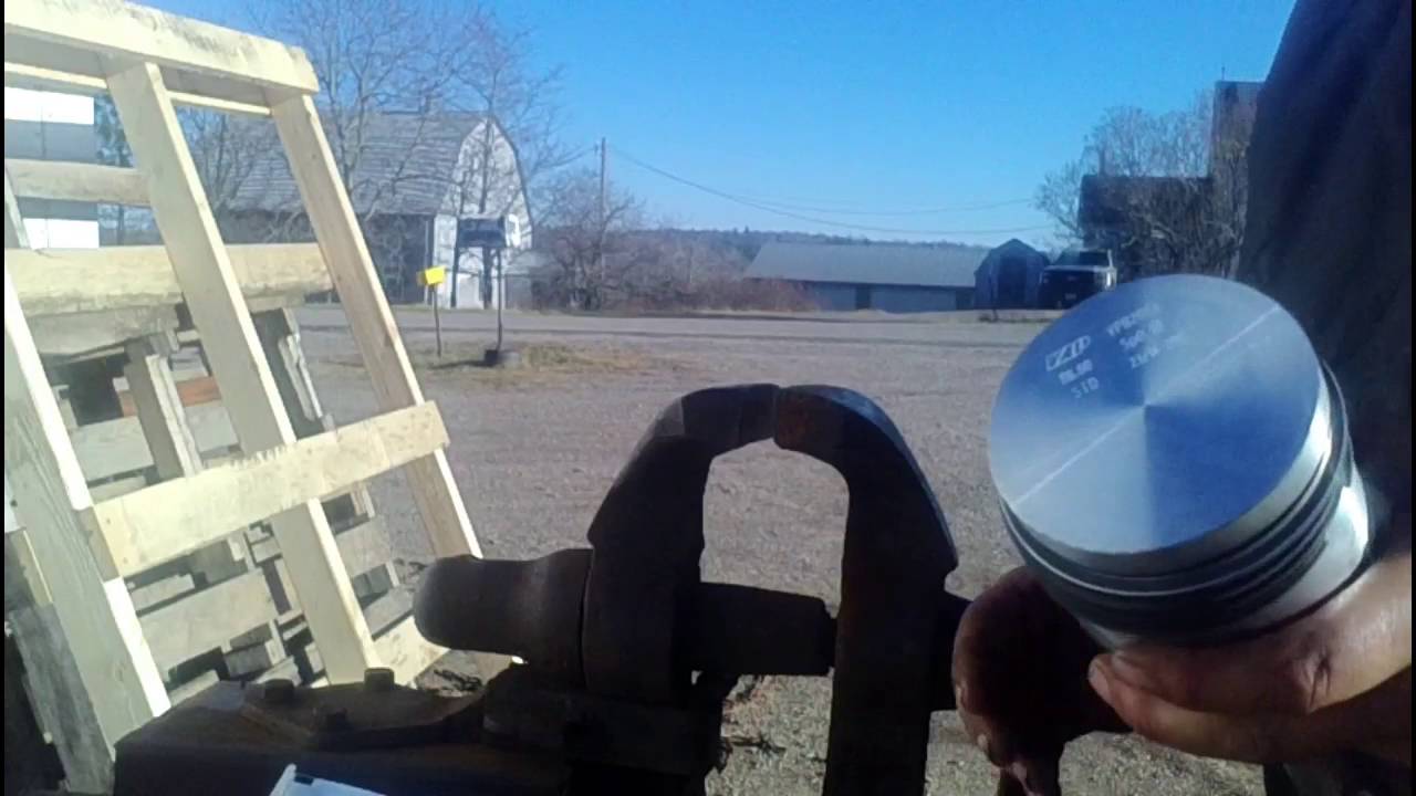 BD 154  rebuild part 5, Piston and rod prep.